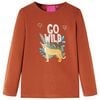 vidaXL Kindershirt met lange mouwen 104 cognackleurig