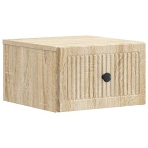 vidaXL Wandbeugel Bedkast Sonoma Eiken 33 x 34,5 x 20 cm Bewerkt hout