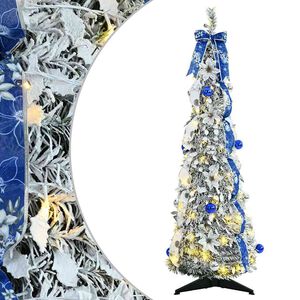 vidaXL Kunstkerstboom met 50 LED met standaard Wit 120 cm PVC
