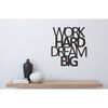 Homemania Wanddecoratie Words 65x70 cm staal zwart
