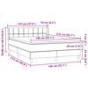 vidaXL Boxspring met matras fluweel lichtgrijs 140x210 cm