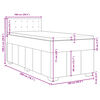 vidaXL Boxspring met matras stof donkergrijs 100x200 cm