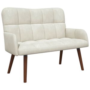 vidaXL 2-Zits Sofa Cr&egrave;mekleurig 115 x 61 x 87 cm fluweel