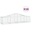 vidaXL Schanskorven 10 st gewelfd 200x50x40/60 cm gegalvaniseerd ijzer