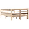 vidaXL Bedframe met hoofdbord massief grenenhout 140x190 cm