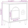vidaXL Kattenhuis Ambachtelijk eiken 51 x 30 x 52 cm Bewerkt hout