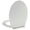 vidaXL Toiletbril soft-close ovaal wit