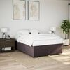 vidaXL Bedframe zonder matras stof donkerbruin 160x200 cm