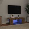 vidaXL Tv-meubel met LED 90x39x30 cm bewerkt hout artisanaal eiken