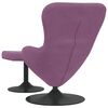 vidaXL Egg Chair met Voetsteun Paars 63 x 73 x 90 cm Fluweel