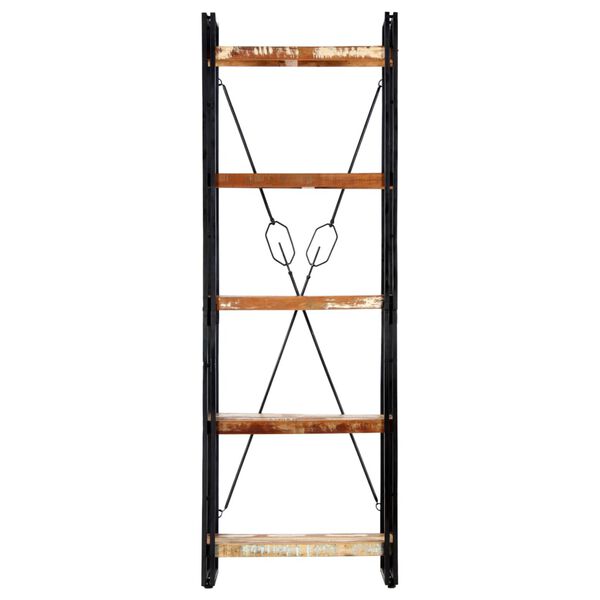 vidaXL Boekenkast met 5 schappen 60x30x180 cm massief gerecycled hout