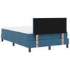 vidaXL LED Box Spring Bed met matras Donkerblauw 120 x 200 cm Fluweel
