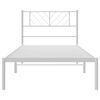vidaXL Bedframe met hoofdbord metaal wit 100x190 cm