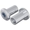 vidaXL Slotmoer 2 st Zilver M6 x 15 mm Staal