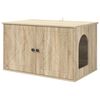 vidaXL Kattenhuis Sonoma 85 x 55 x 50,5 cm Bewerkt hout