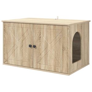 vidaXL Kattenhuis Sonoma 85 x 55 x 50,5 cm Bewerkt hout