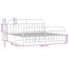 vidaXL Bedframe met hoofd- en voeteneinde metaal wit 193x203 cm