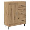 vidaXL Hoge kast met lade 2 pcs Artisan Eiken Bewerkt hout