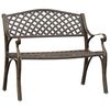 vidaXL Tuinbank 102 cm gietaluminium bronskleurig