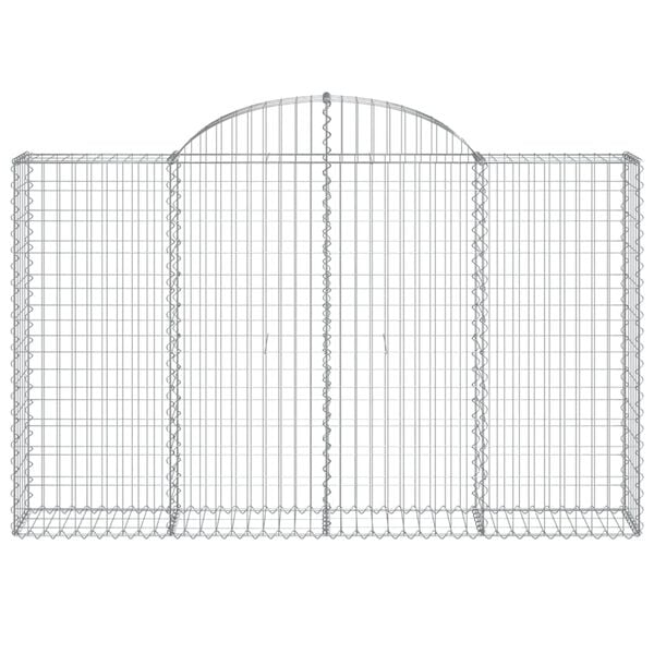 vidaXL Schanskorven 8 st gewelfd 200x30x120/140 cm ijzer