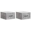 vidaXL Wandbeugel Bedkast 2 st Betongrijs 34,5 x 33 x 20 cm