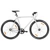 vidaXL Fiets met vaste versnelling 700 c 59 cm wit en zwart
