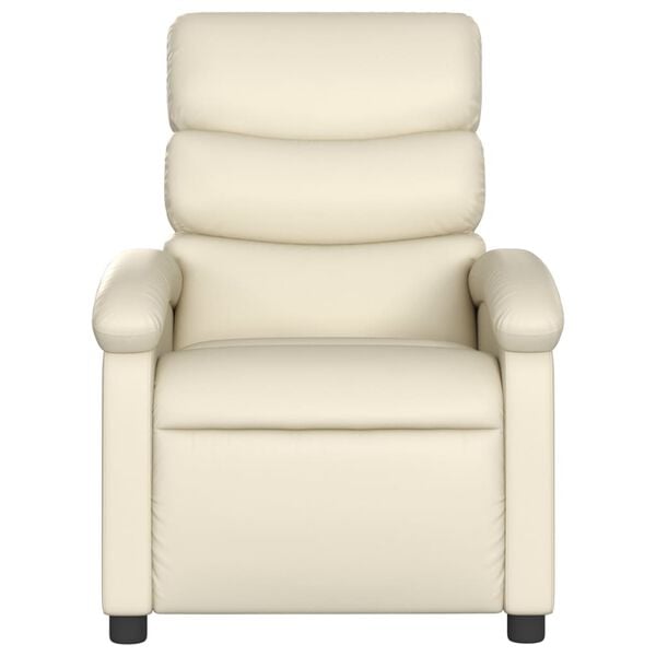 vidaXL Relaxfauteuil Cr&egrave;me Kunstleer