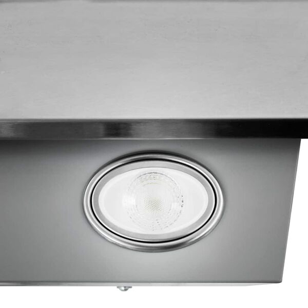 vidaXL Wandafzuigkap 60 cm roestvrij staal gehard glas zilverkleurig