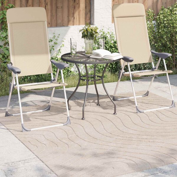 vidaXL Vloerkleden Vierkant PALMERAS Beige 120 x 120 cm Polyester