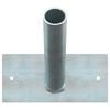 vidaXL Vlaggen Mast Houder Zilver 13 x 6 x 0,2 cm Staal