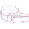 vidaXL Bedframe zonder matras "Hvar" kunstleer bruin 120x200 cm