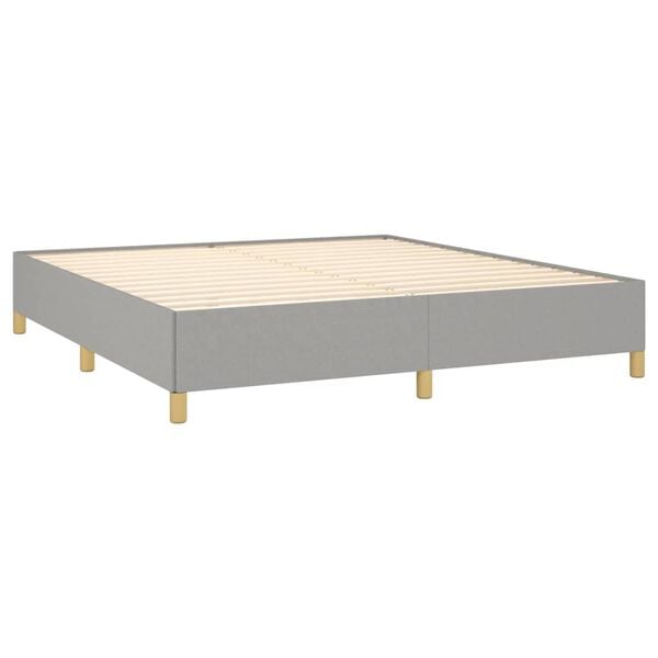 vidaXL Bedframe zonder matras stof lichtgrijs 180x200 cm