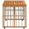 vidaXL Buiten Tafel Naturel 80 x 40 x 40 cm Staal en Poly Rattan
