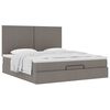 vidaXL Ottoman bed met matras 180x200cm stof taupe