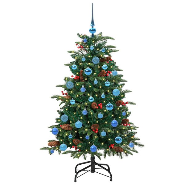 vidaXL Kunstkerstboom Groen 150 cm PVC en Metaal en Plastic