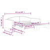 vidaXL Slaapbank met onderschuifbed 100x200 cm stof zwart