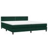 vidaXL Boxspring met matras en LED fluweel donkergroen 200x210 cm