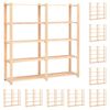 vidaXL Opbergrekken 5-laags 10 st 170x38x170 cm grenenhout 500 kg