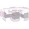 vidaXL 7-delige Loungeset met kussens poly rattan acacia zwart