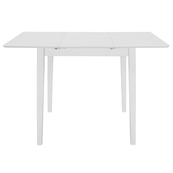 vidaXL Eettafel verlengbaar (80-120)x80x74 cm MDF wit