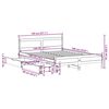 vidaXL Bedframe zonder matras massief grenenhout wit 140x190 cm