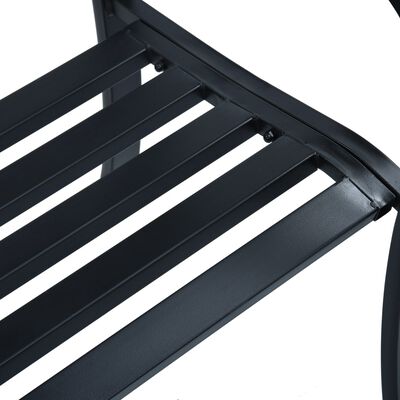 vidaXL Tuinbank 125 cm staal zwart