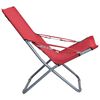 vidaXL Strandstoelen 2 st inklapbaar stof rood