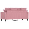 vidaXL Tweezitsbank 140 cm fluweel roze