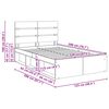 vidaXL Bedframe met hoofdeinde Wit 120 x 200 cm Massief grenenhout
