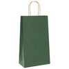 vidaXL Papieren zakken 250 st met hengsels 21x11x36 cm groen