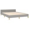vidaXL Bedframe zonder matras stof lichtgrijs 140x200 cm