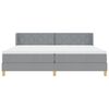 vidaXL Boxspringbed met matras Lichtgrijs 200 x 200 cm Stof