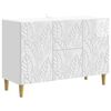 vidaXL Dressoir Hoogglans Wit 89 x 34,5 x 60 cm Bewerkt hout