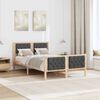 vidaXL Bedframe met hoofdeinde Donkergrijs 120 x 190 cm Stof